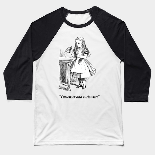 John Tenniel Alice in Wonderland Art Baseball T-Shirt by PaperMoonGifts